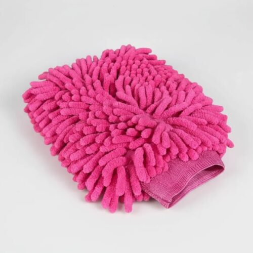 Guante De Microfibra Manopla Premium Lavado Auto Doble Cara - Fucsia