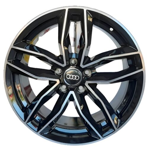 Kit X4 Llanta Deportiva R18 5x112 Audi Rs6 A3 A4 Q5 S3 S4 Vw - Darkgloss