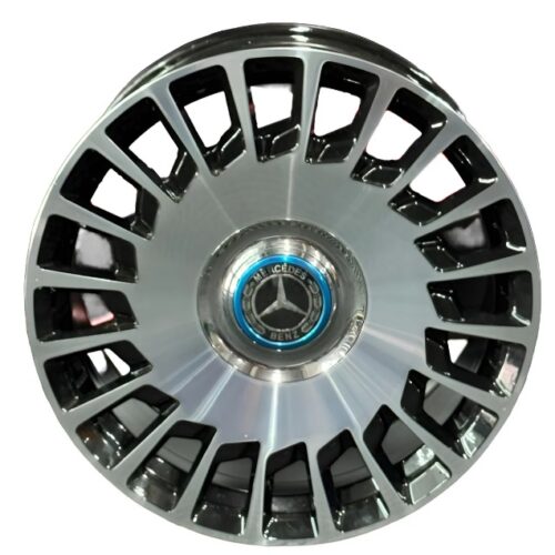 Kit X4 Llanta Aleación Mercedes Benz R20 5x112 C300 C200 - Negro Diamantado